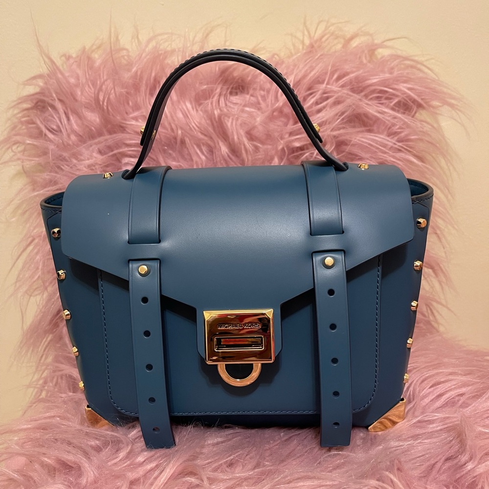 Michael Kors Manhattan Medium Leather Satchel
